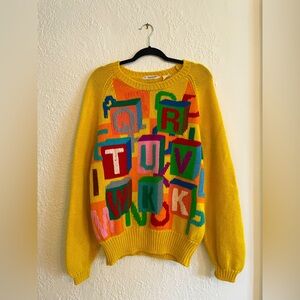 Vintage 80’s 90’s K-Factory Japanese Designer Nobuo Ikeda Wool Sweater OS